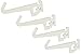 Wall Control 3-1/2in Reach Curved Tip Slotted Hook Pack - Slotted Metal Pegboard Hooks Pegboard and Slotted Tool Board - White