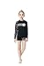 Girls Long Sleeve Swimsuits 2 Pieces Set Rash Guard Swimwear Quick Dry Surfing Wetsuit for Kids Bathing Suit 5-14 Years Black
