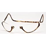 Clic Sonoma Single Vision Half Frame Designer Reading Glasses, Light Tortoise, +2.50