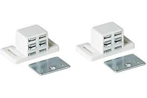 MPJ Extra Strong High Magnetic Catch - White/Nickel (2)