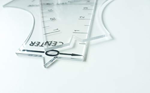 T Shirt Ruler Guide Tool Acrylic to Center Designs T-Shirt Alignment Ruler for HTV Heat Press Transfer-18×6 inch fits All Size