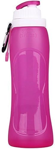 Foldable Silicone Sports Water Bottle BPA Free FDA Approved 100% Food Grade Silicone, Collapsible Unbreakable Leak Proof Reusable Ice Pack 17 Oz 500ml