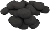 The Stove Wizard Gas Fire Pebbles 30 Large Black Ceramic Heat Resistant 70x50mm view 3