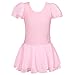 BAOHULU Girls Leotards Ballet DanceTutu Dress Ruffle Short Sleeve Activewear 3-14 Years