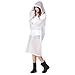 Women Packable Lightweight Transparent EVA Rain Jacket Poncho Raincoat with Hood