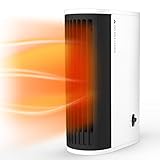 Personal Space Heater, Portable Oscillating Electric Heater, Horizontal-vertical dual use with Over-Heat Protection, Quick Heat-up for Home Office