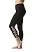 90 Degree By Reflex Womens Side Cut Out Capris - Black - Large