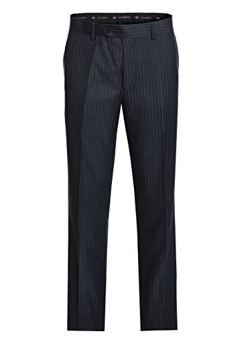 King Formal Wear Men's Premium Modern Fit Pinstripe Suit - Many Colors (Gray Pinstripe, 40 Long)… - Thumbnail 5