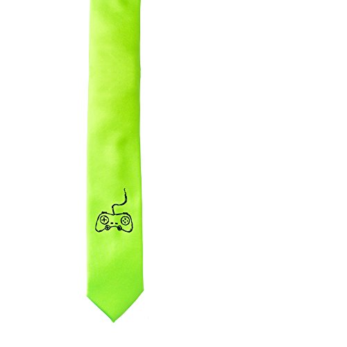 Game Controller Skinny Tie - Lime - Thumbnail 2