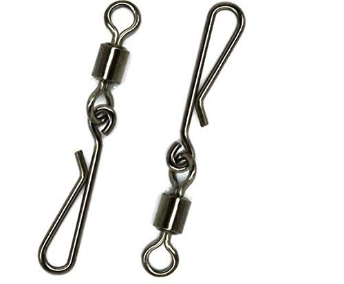 Jumping fish 100 Stück Angelwirbel Schnappverbinder Schnellwechsel Wirbel Haken Clip Connector Wirbel Angelzubehör für… – Bild 7