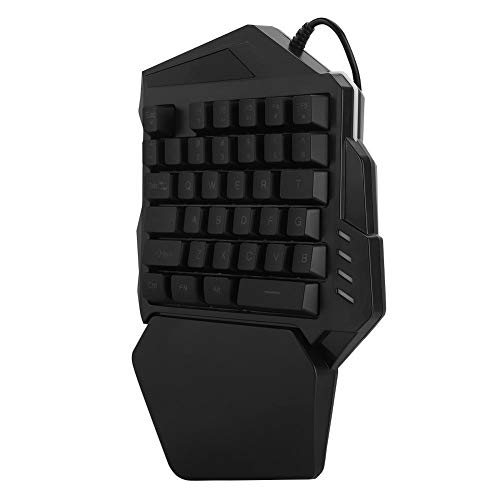 Bewinner One Handed Gaming Keyboard, Colorful Backlit Professional Game