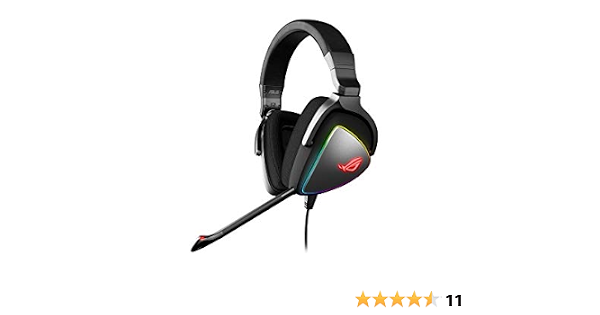 Asus ROG Delta USB-C Gaming Headset for PC, Mac, Playstation 4, Teamspeak,  and Discord with Hi-Res ESS Quad-DAC, Digital Microphone, and Aura Sync RGB  Lighting (Renewed) : Video Games