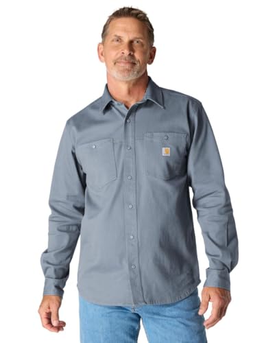 Carhartt Men's Montana Rugged Flex Relaxed Fit Corduroy Long-Sleeve Shirt, Fade…