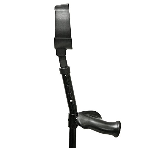 In-Motion Forearm Crutches with Spring Assist | Size Tall (4'9" - 6'3") | Glossy Black - Thumbnail 5