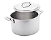 USA Pan Cookware 5-Ply Stainless Steel 8 Quart Stock Pot with Cover, Oven and Dishwasher Safe, Made in the USA