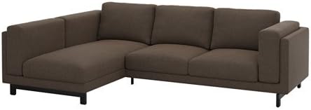 Ikea Nockeby Slipcover For 3 Seat Sectional Left Teno Brown