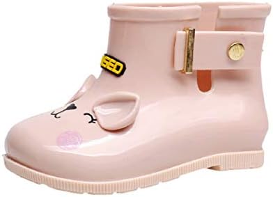 Toddler Baby Girls Rain Boots Rubber Rain Shoes with Buckle Kids Children Cut Bow Rain (0-6.5T) by Lowprofile