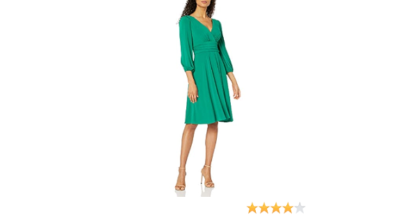 Faux Wrap Balloon Sleeve Fit 