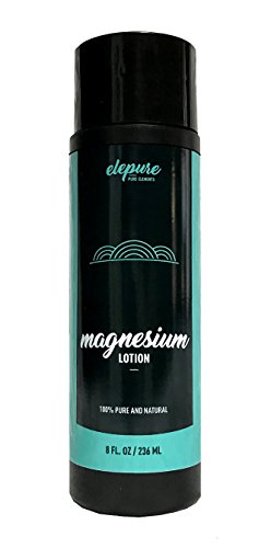 Natural Magnesium Lotion - Highest Potency - Over 1800 MG per Ounce - Elepure 8 oz (Mineral Lotion)