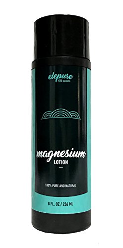 Natural Magnesium Lotion - Highest Potency - Over 1800 MG per Ounce - Elepure 8 oz (Mineral Lotion)