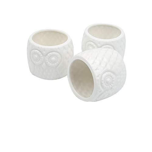 Flower Pot Molds Concrete Silicone Mold for Succulent Plants Flower Pot Mould Round with Owl Pattern Handmade Craft Cement Vase Tool - Thumbnail 5