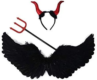 Angel Wings Kids Halloween Feather Fairy Angel Demon Performance