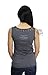 Harley-Davidson Womens Chemistry Wing with Flames Laser Cut Detail Charcoal Sleeveless Tank
