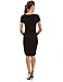 PattyBoutik Mama Cowl Neck Short Sleeve Maternity Dress (Black Large)