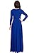KOH KOH Plus Size Womens Long Full Sleeve Sleeves Flowy Empire Waist Fall Winter Modest Formal Floor Length Abaya Muslim Gown Gowns Maxi Dress Dresses, Cobalt/Royal Blue XL 14-16