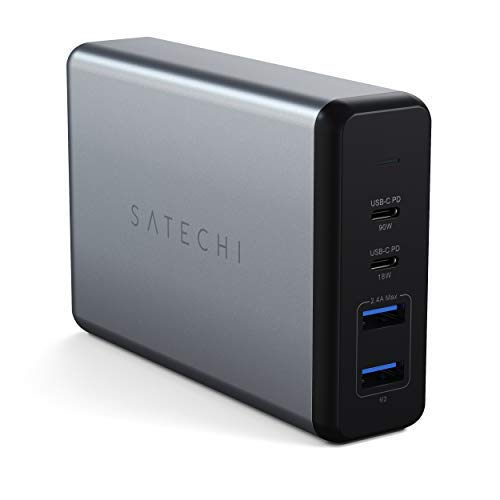 108W USB C PD Tischladegerät – 2 USB-C PD & 2 USB-A Anschlüsse – Für M2/M1 MacBook Pro/Air, M2/M1 iPad Pro/Air, iPhone 14 Pro Max/14 Pro/14/14 Plus