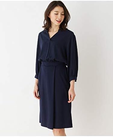 Amazon Co Jp Opaque Clip オペークドットクリップ 洗える スキッパードッキングワンピース ネイビー 093 42 Ll 服 ファッション小物