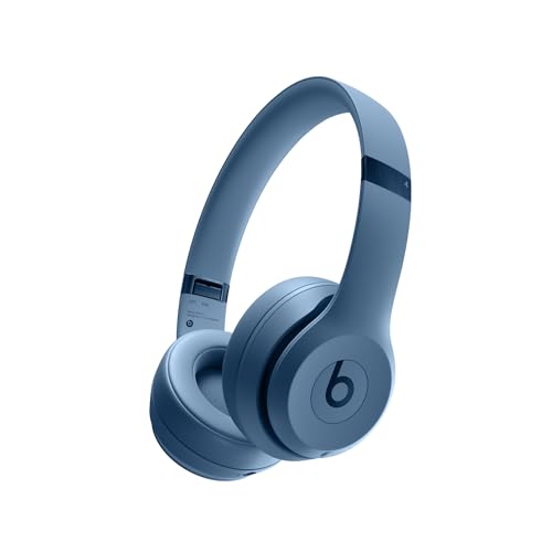 Beats Solo 4 – Casque Supra-auriculaire sans Fil Bluetooth, Apple et Android Compatible, 50 Heures d’autonomie - Bleu Ardoise