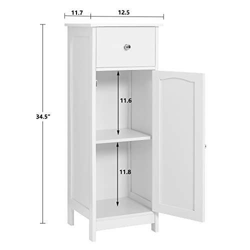 Iwell Bathroom Storage with Drawer and Storage Shelf