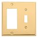 Baldwin Estate 4743.030.CD Square Beveled Edge GFCI Single Toggle Combo Wall Plate in Polished Brass, 4.5" x 4.5" primary