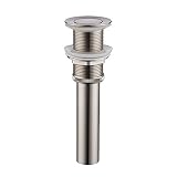 KES Bathroom Faucet Vessel Vanity Sink Pop Up Drain Stopper without Overflow, Brushed Nickel S2007D-BN