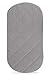 Ely's & Co. Patent Pending Jersey Cotton Quilted Waterproof Hourglass Sheet, All in one Bassinet Sheet with Mattress Pad Cover Protection (Grey)