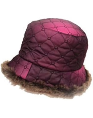 Warm Winter Bucket Hat With Faux Fur - Warm Winter Bucket Hat With Faux Fur