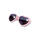 Gyaya Neon Colors Party Favor Heart Shape Sunglasses (6 Pack Rainbow Set) (Pink)