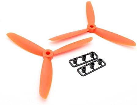 AvatarRC Geniune Gemfan 5045-3 (5x4.5x3) Tri Blade Orange Propellers for 250 Size Quadcopters, Drones, and Multi-rotors - Perfect for 210mm to 300mm frames