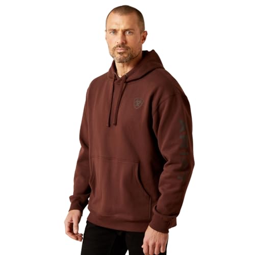 ARIAT Logo Hoodie, Deep Mahogany, X-Large Tall