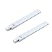 Luxvista 8W G23 2-Pin LED PL Retrofit Lamp 18W CFL Equivalent Daylight(6000k) 750LM AC 85-265V PL Horizontal Recessed Light Bulb (2-Pack)