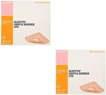 Smith & Nephew Foam Dressing Allevyn Gentle Border Lite 2 X 2 Inch Square Adhesive Sterile #66800833, 10 Count (2 Pack)