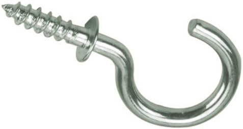 Nickel Silver Cup Hooks 1 1/2" Key Jewelry Coffee Cup Hooks Screw in (Pack of 20) Large
