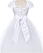 Little Girls' Cap Sleeve Classic First Communion Flowers Girls Dresses