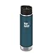 Klean Kanteen Neptune Blue Wide Insulated Water Bottle with Cafe Cap 2.0, 16-Ounce