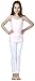 CAOMP Girls'%100 Organic Cotton Leggings for School or Play (9-10, White)