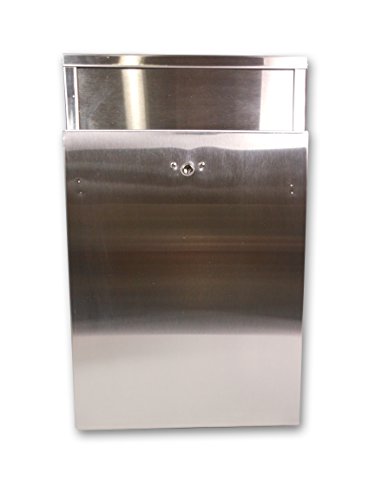 Sanitary napkin and tampon disposal unit, stainless steel, case of 4