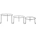 MyGift Set of 3 Pizza Stands for Table, 8, 9 10-Inch Metal Wire Pizza Pan Rack Holder, Round Black Pizza Tray Risers, Tabletop Serving Stands for Food and Platters