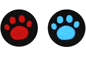 GGZONE 2PCS Silicone Thumb Stick Grips Caps Analog Thumbstick Joystick Cap for PS Vita PSV 2000 PSV 1000 Color Blue+Red