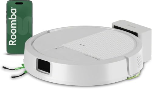 Roomba® 115 Combo Robot, 15k Pa Suction, Extra Long Mop Pad and Brush, ClearView™ LiDAR - White